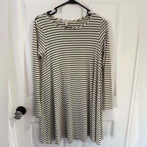 Gianni bini small black/tan stripe dress